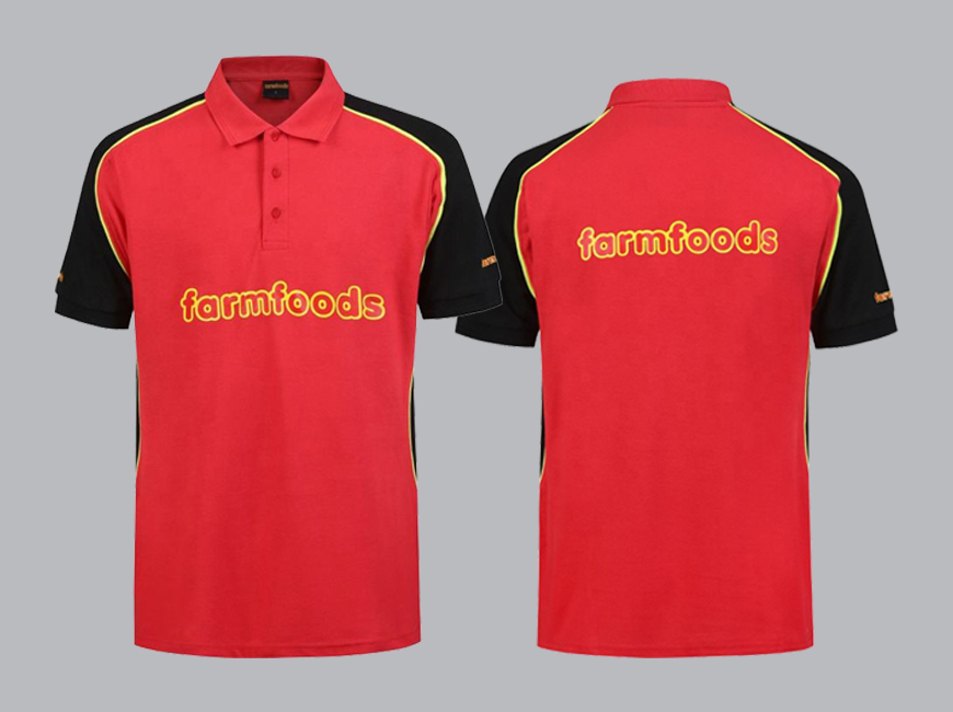 Case of Custom - Made Polo Shirt Workwear for Farmfoods